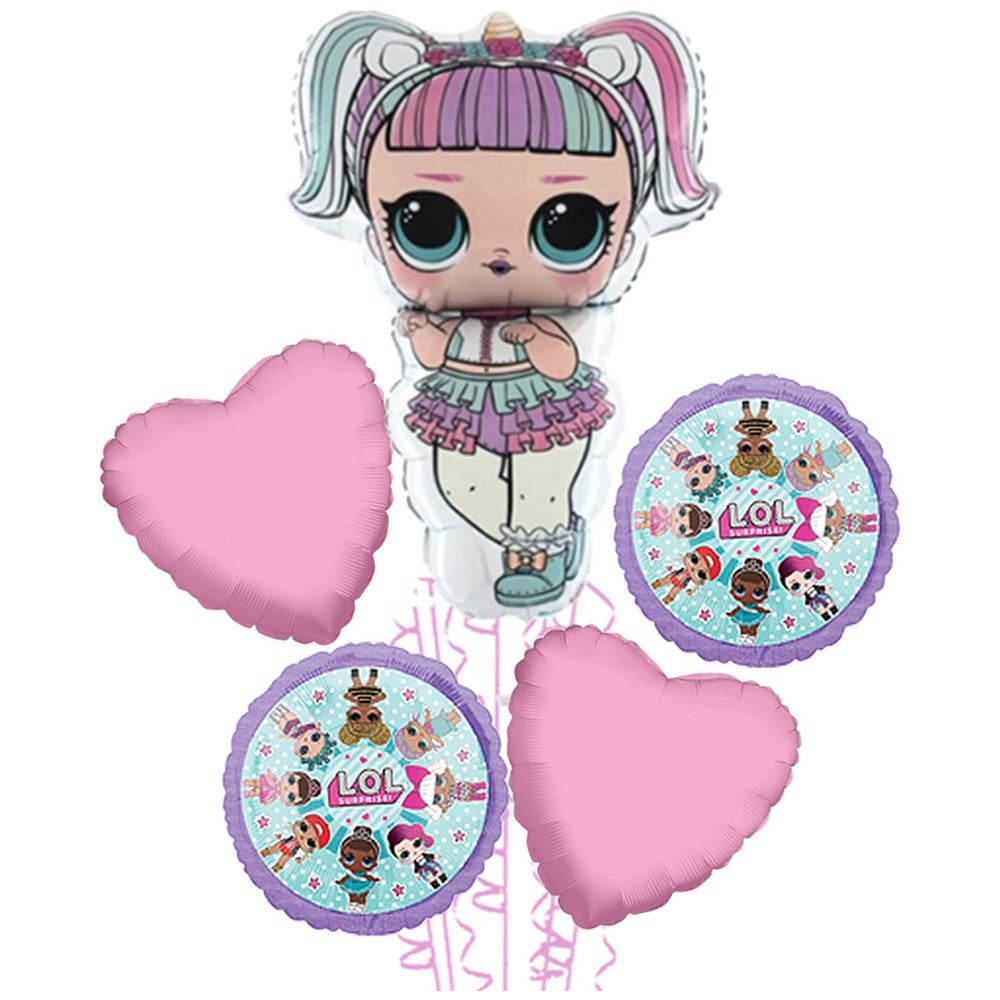 Buchet 5 baloane folie Tematica LOL Surprise - Diva Unicorn 2022170