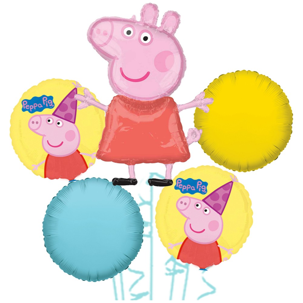 Buchet 5 baloane folie Tematica Peppa Pig 2022191
