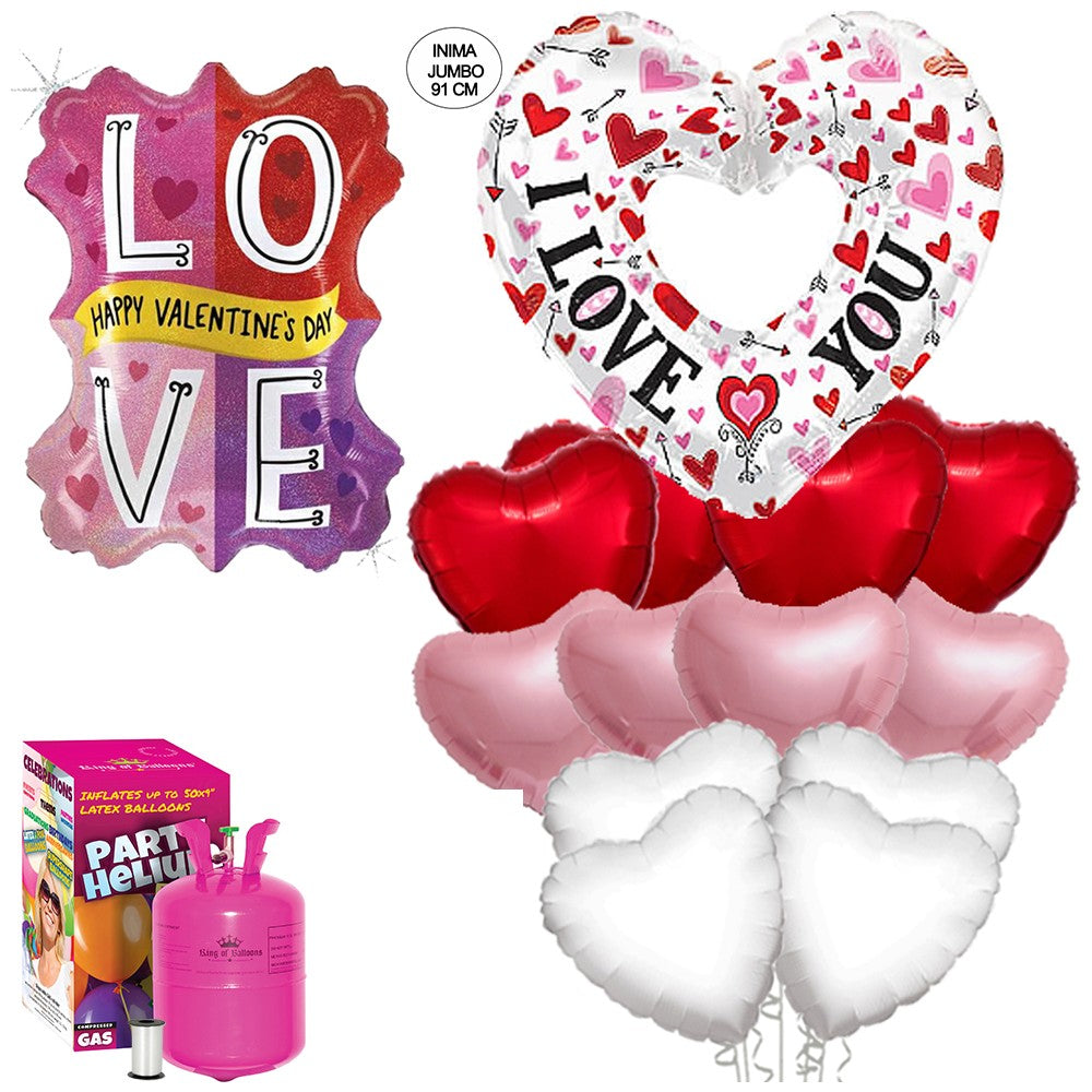 Valentine's Day Balloon Package (with large tank) - 2022343