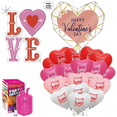 Valentine's Day Balloon Package (with large helium tank)