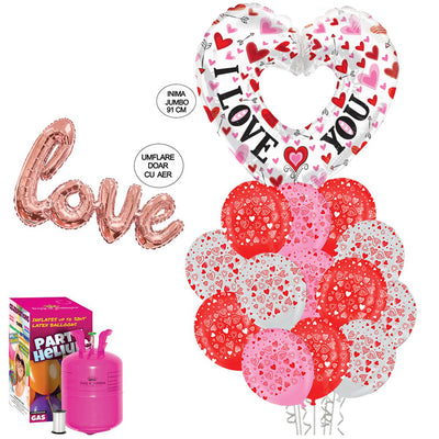 Valentine's Day Balloon Pack (with large helium tank)