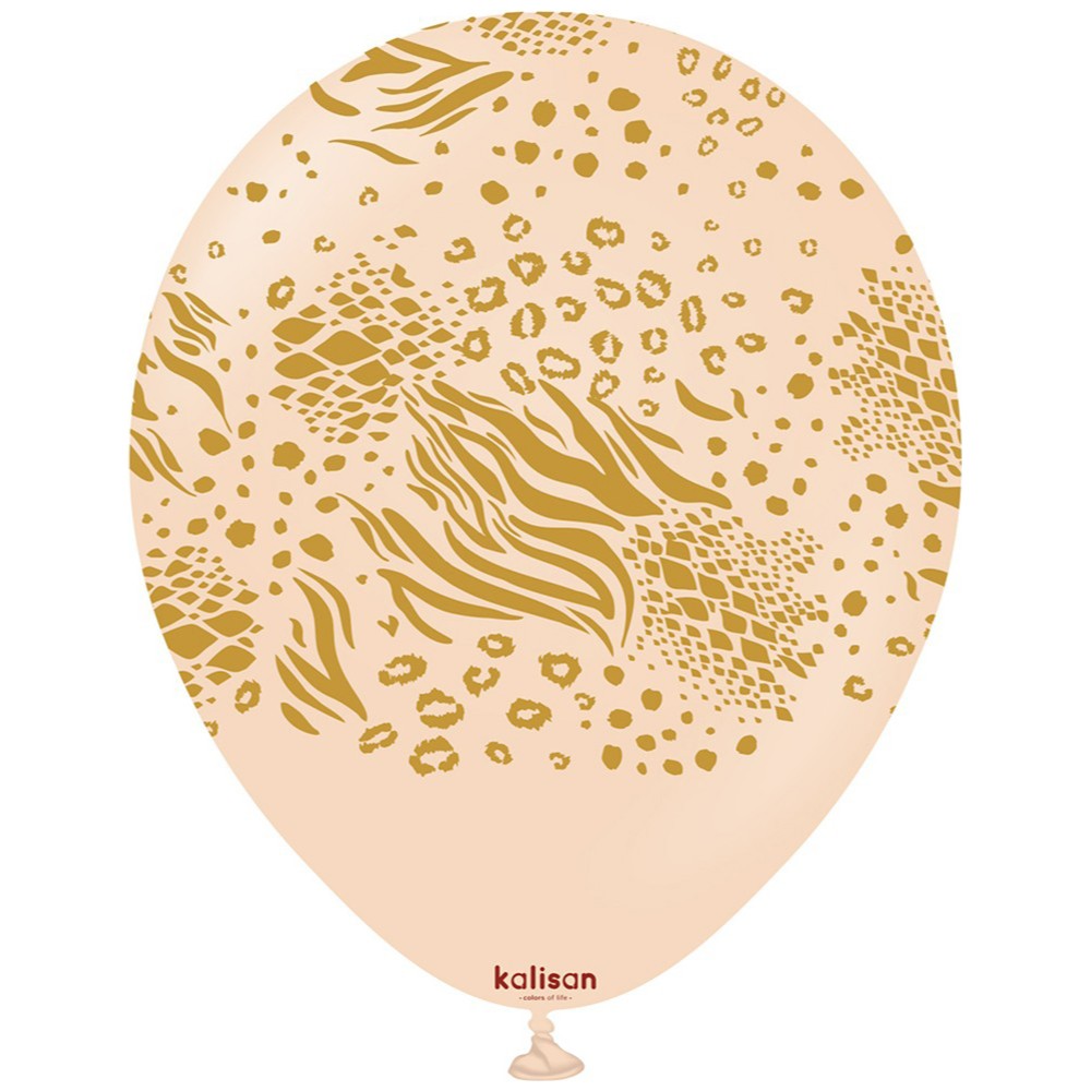 Baloane latex 30cm Safari Mutant - Blush (Print: Gold)