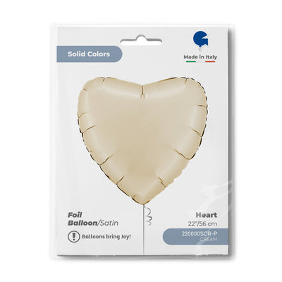 Balon Folie Inima Satin Cream 56cm