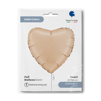 Balon Folie Inima Satin Nude 56cm