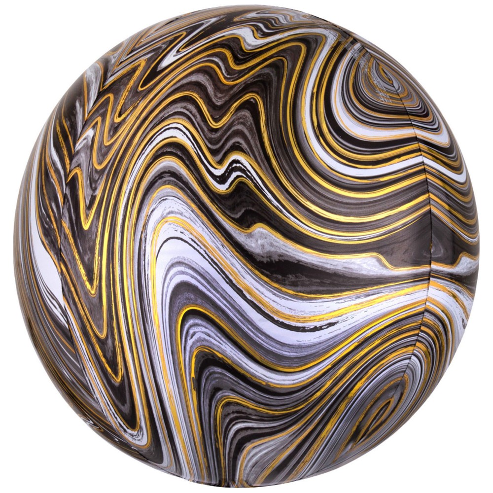 Orbz Marbled Black 38x40cm AMS 41392 01