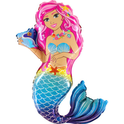 Mermaid Foil Balloon Figurine 64x84cm