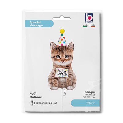 Balon Folie Figurina Happy Birthday Pisicuta 91cm