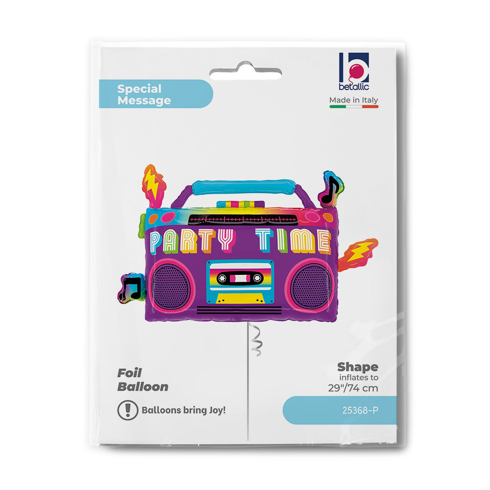 Boombox Foil Balloon 74cm