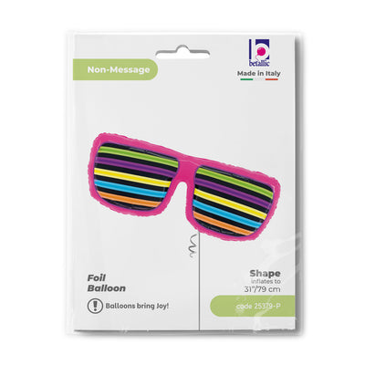 Foil Balloon Figurine Neon Glasses 79cm