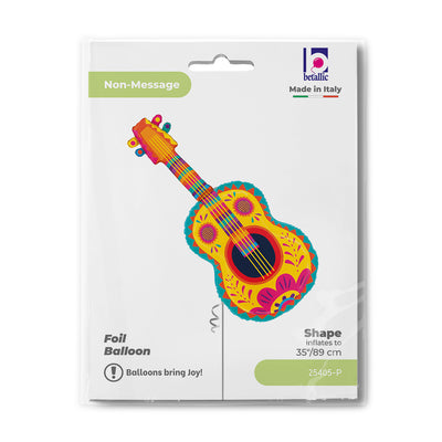 Foil Balloon Festive Guitar Figurine 89cm