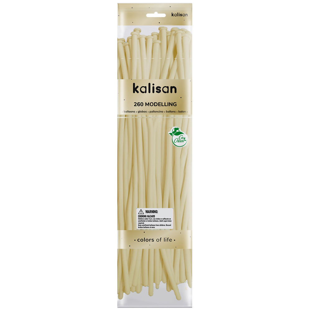 SET 50 Latex Modeling Balloons Aura Antique Gold Nozzle Up 260M 7085