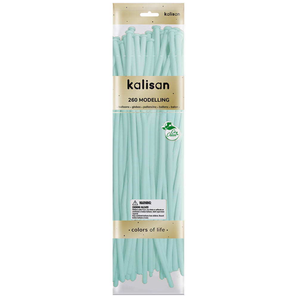 SET 50 Latex Modeling Balloons Aura Ice Mint Nozzle Up 260M 7082