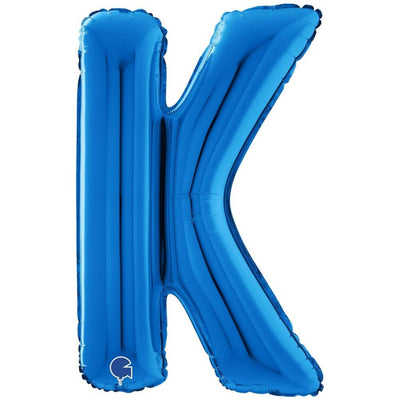 Foil Balloon LETTER K Blue 66 cm Grabo