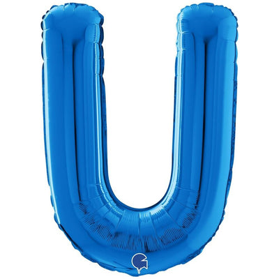 Balon Folie LITERA U Albastru 66 cm Grabo