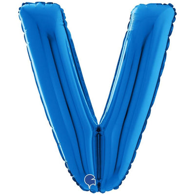 Balon Folie LITERA V Albastru 66 cm Grabo
