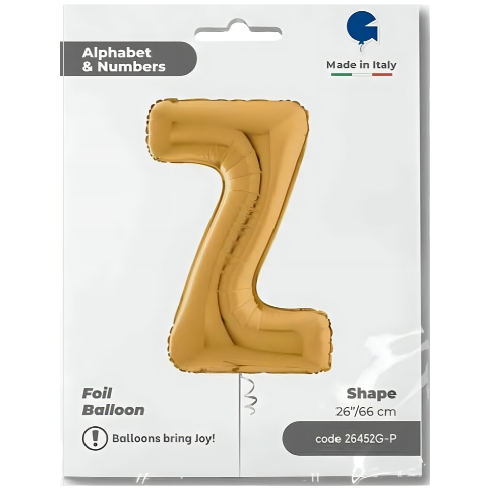 Foil Balloon LETTER Z Gold 66 cm Grabo