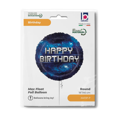 Galaxy Happy Birthday Foil Balloon 46cm 26472P