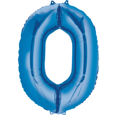 Balon Folie Cifra 0 Albastru 86cm ANAGRAM 2827001
