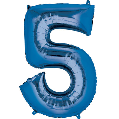 Balon Folie Cifra 5 Albastru 86cm ANAGRAM 2828501