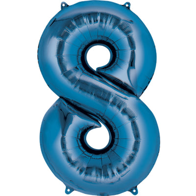 Balon Folie Cifra 8 Albastru 86cm ANAGRAM 2829401