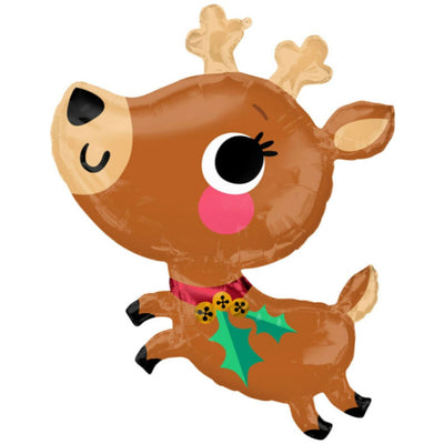 Foil Balloon Reindeer Figurine 76 x 76cm Amscan 4204201