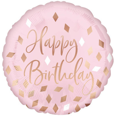 Foil Balloon Happy B-day Blush 43cm ANAGRAM 4211601