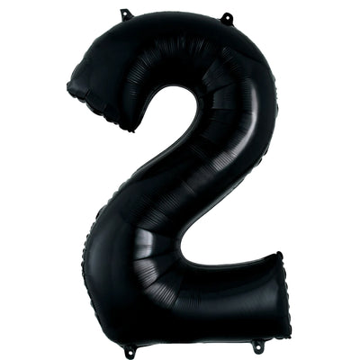 Foil Balloon Number 2 Black 86cm 3014111 ANAGRAN