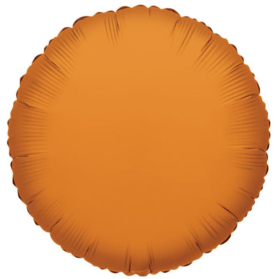 Foil balloon, 45 cm, round, orange