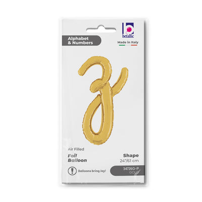 Balon Folie LITERA (AER) SCRIPT Z Auriu 61cm Grabo