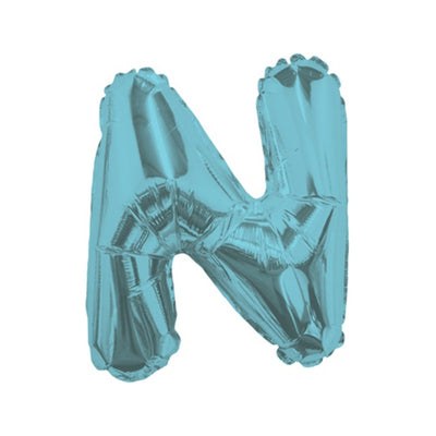 Foil balloon 35cm letter N LIGHT BLUE 34835-14