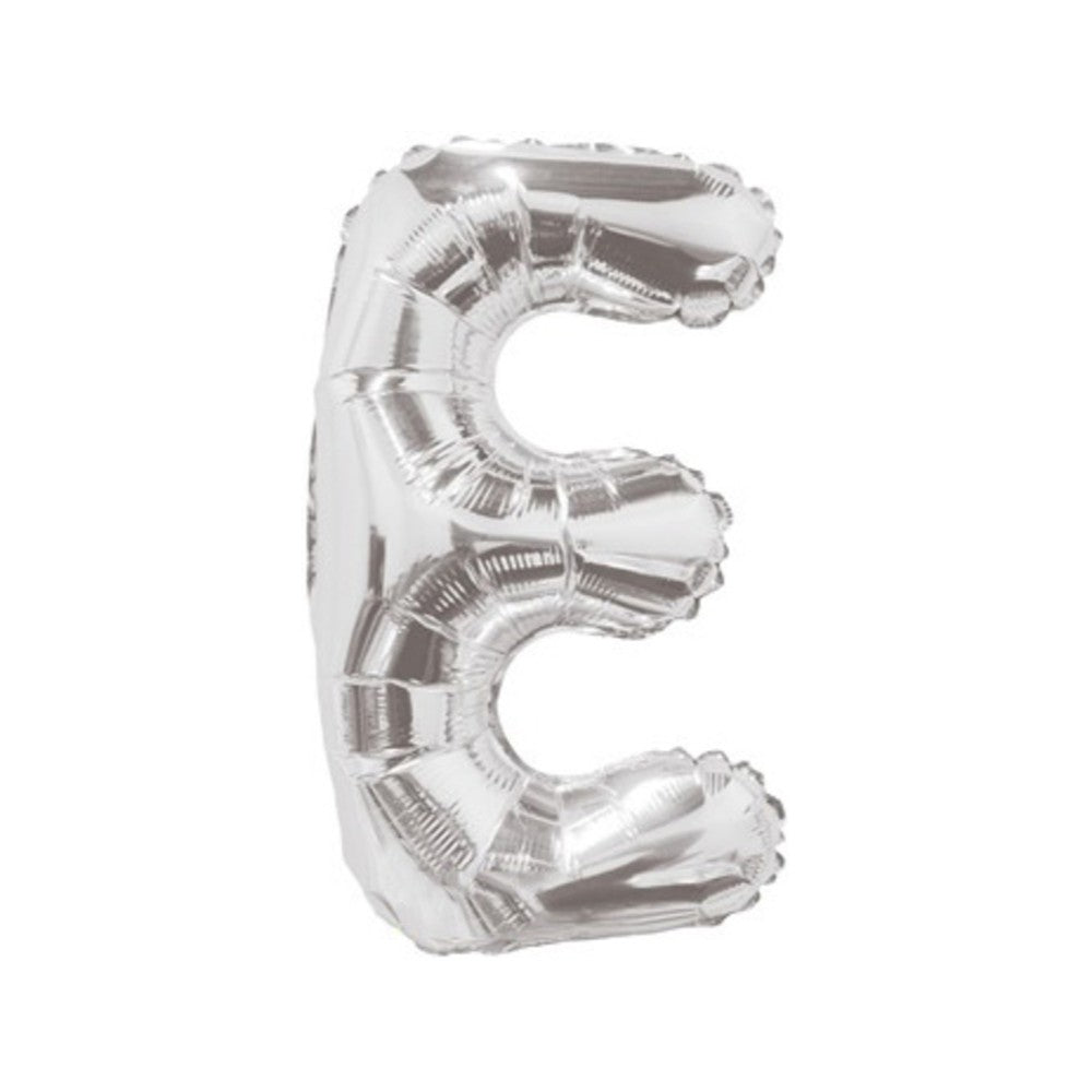 Balon folie 35cm litera E ARGINTIU 34897-14