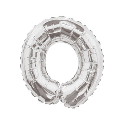 Balon folie 35cm litera O ARGINTIU 34908-14