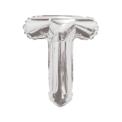 Foil Balloon 35cm Letter T SILVER 34913-14