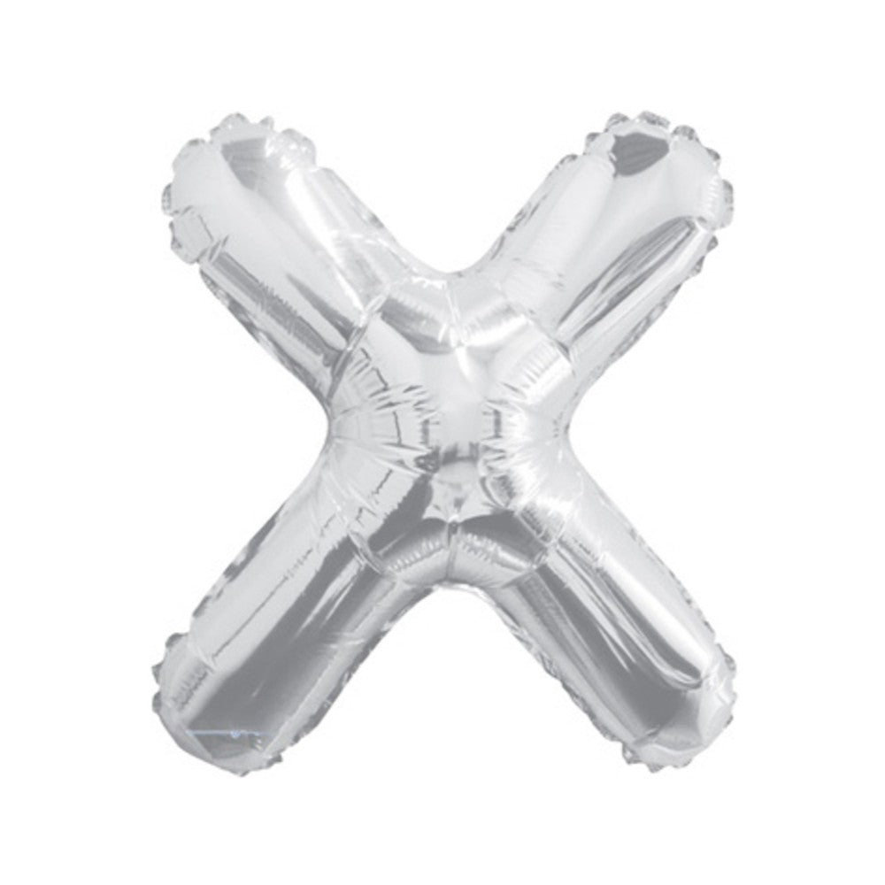 Foil Balloon 35cm Letter X SILVER 34917-14