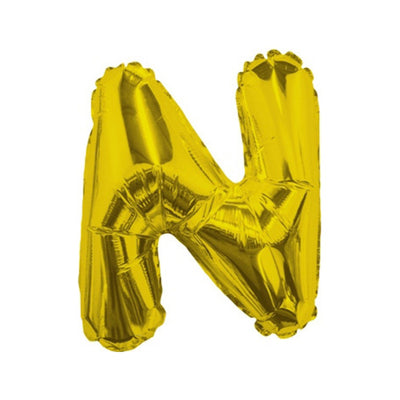 Foil Balloon 35cm Letter N GOLD 35081-14