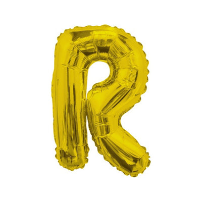 Foil Balloon 35cm Letter R GOLD 35086-14