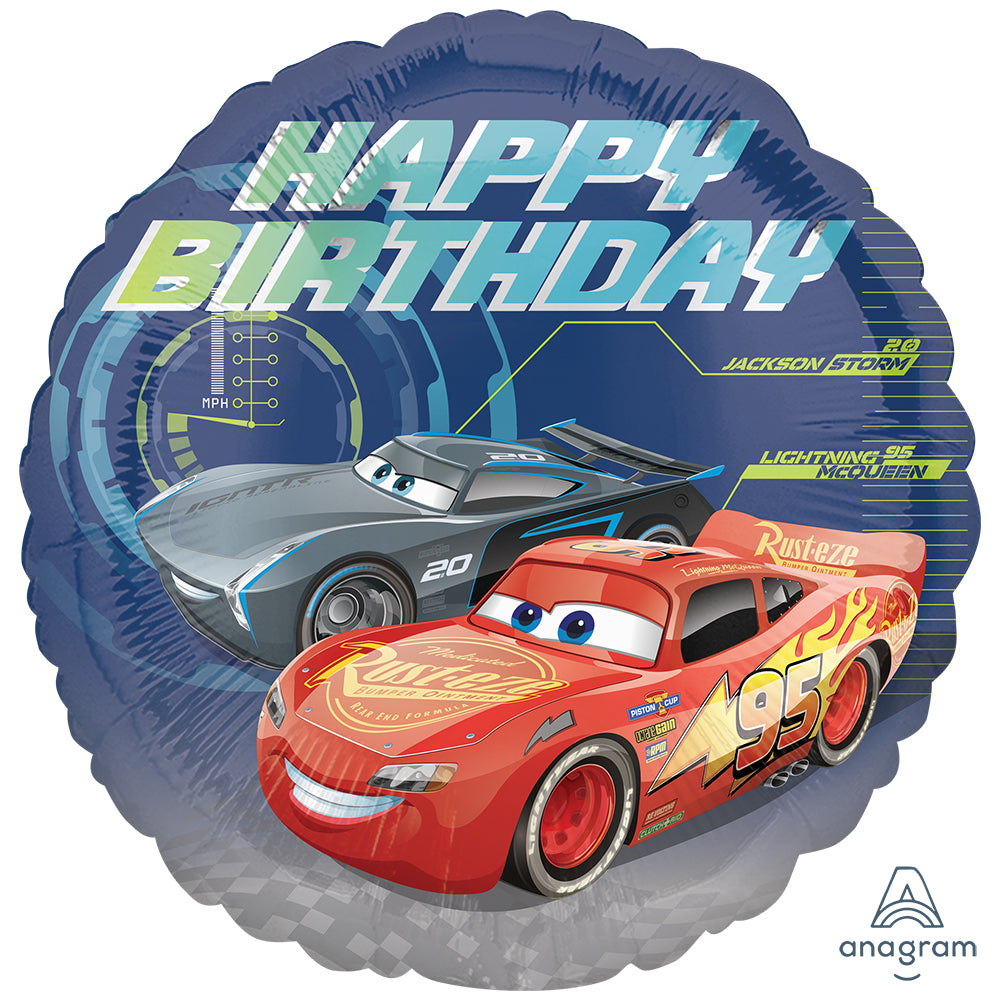 Balon Folie Cars 3 Happy Birthday 43cm ANAGRAM 3536601