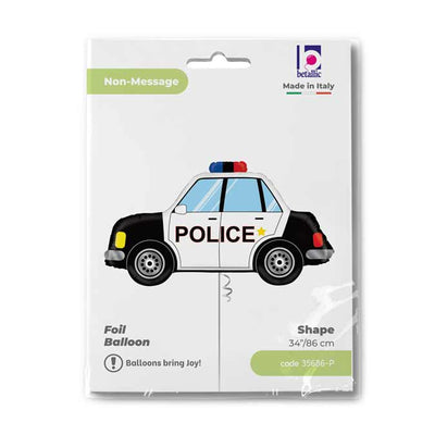Retro Police Car Figure Foil Balloon 86 cm Grabo