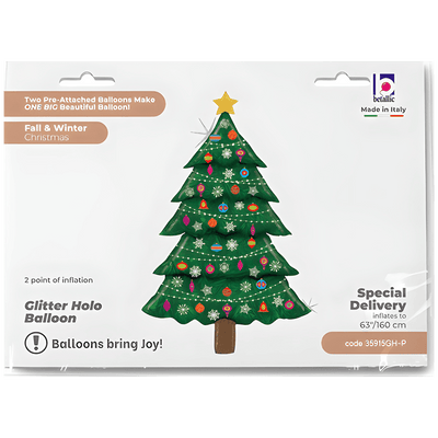 Foil Balloon Holographic Christmas Tree Figure 160cm Grabo