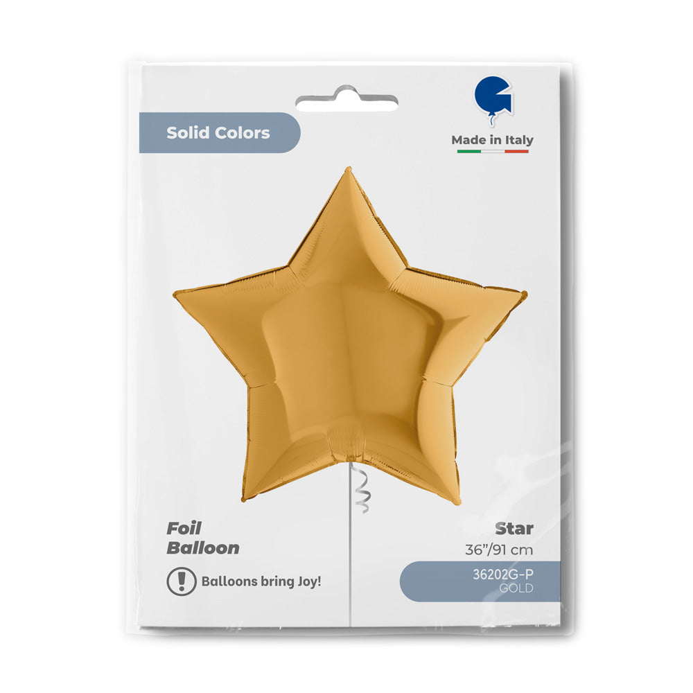 Jumbo Gold Star Foil Balloon 91 cm Grabo