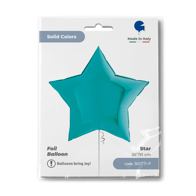 Tiffany Jumbo Star Foil Balloon 91 cm Grabo
