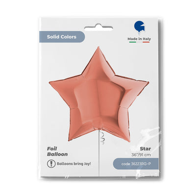 Balon Folie Stea Jumbo Rose Gold 91 cm Grabo