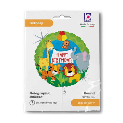 Foil Balloon Round HB Jungle 46 cm Grabo