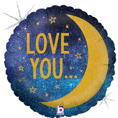 Foil Balloon Round To the Moon and Back 46 cm Grabo