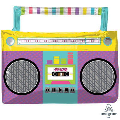 SuperShape Awesome Party Boombox Foil Balloon 68x55cm ANAGRAM 3971201