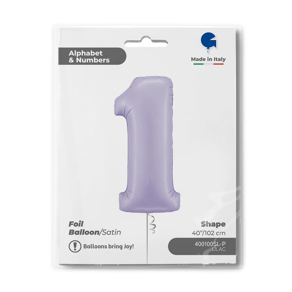 Balon Folie Cifra 1 Lila 102cm