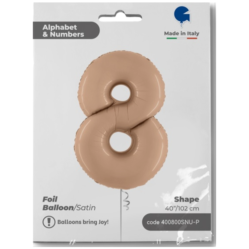 Balon Folie Jumbo CIFRA 8 Nude 102 cm Grabo