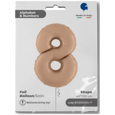 Balon Folie Jumbo CIFRA 8 Nude 102 cm Grabo