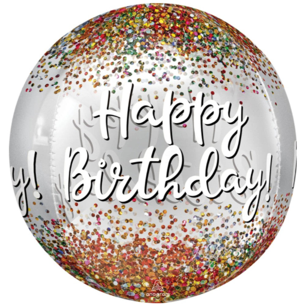 Orbz Confetti Colorat Happy Birthday 38x40cm AMS 41812