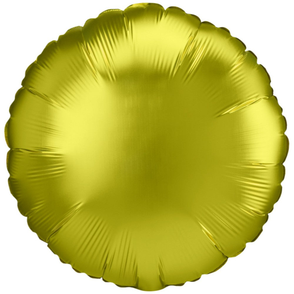 Round Lemon Foil Balloon - SATIN Lux 43cm AMS 41881